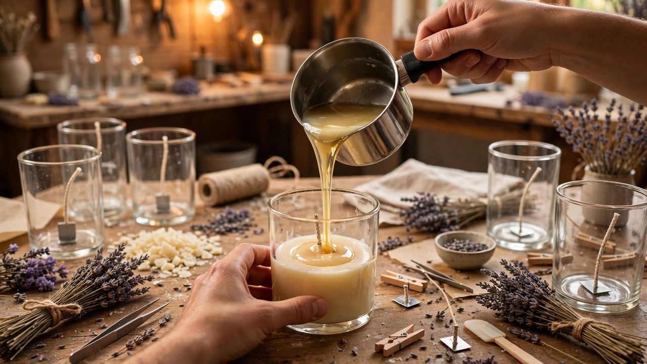 صناعة الشموع للمبتدئين 2026: اصنع شموعاً معطرة في منزلك