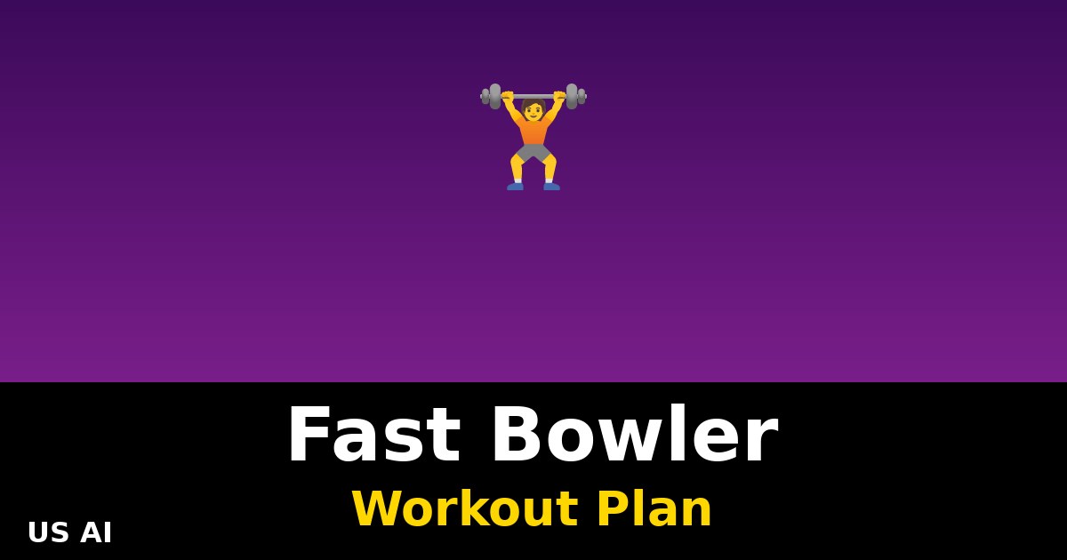 Cricketer-Workout: Krafttraining für schnelle Bowler