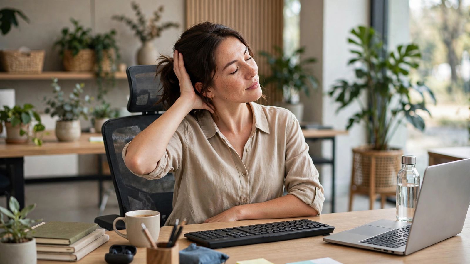 7 Desk Stretches for Neck Pain: 5-Minute Relief at Work