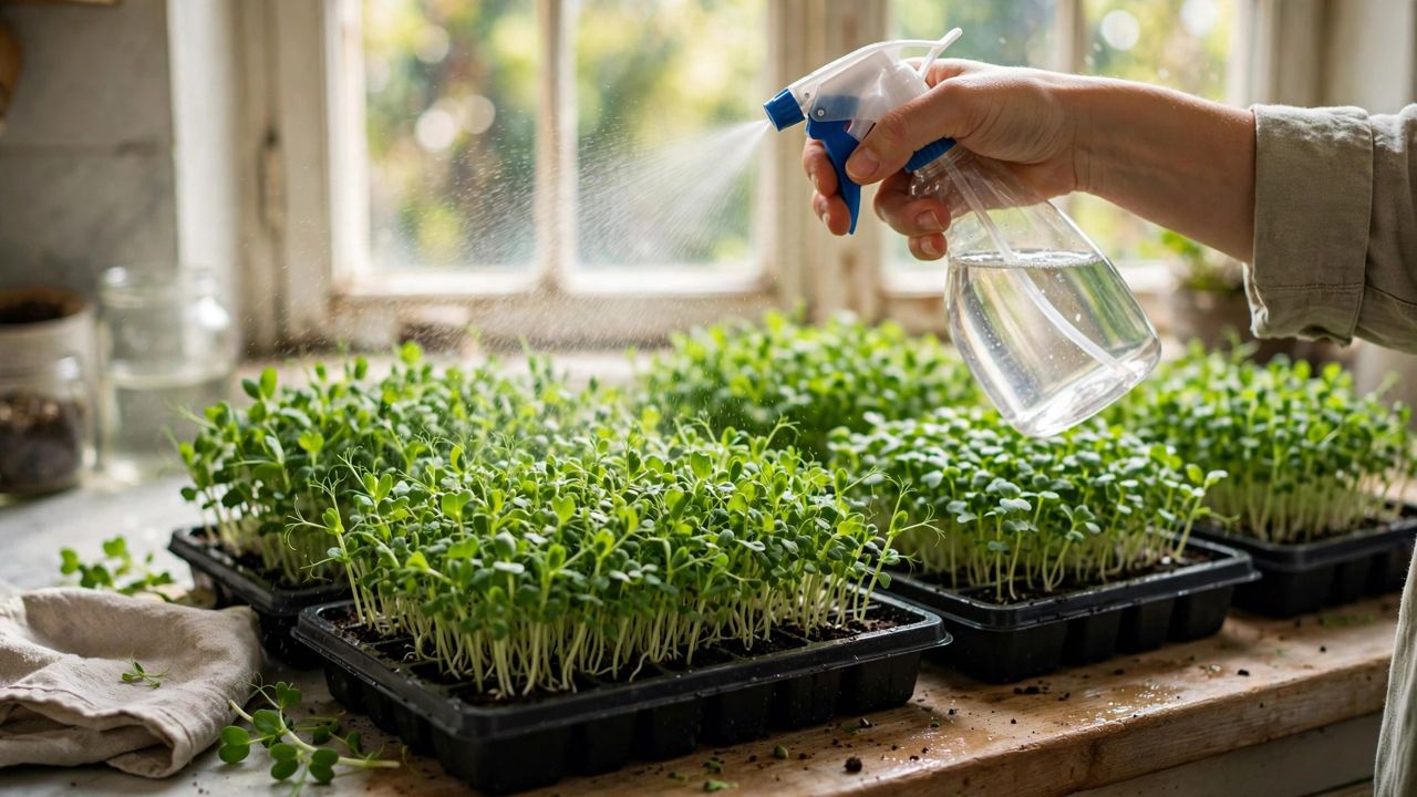 زراعة الميكروغرينز في المنزل 2026: خضروات طازجة في 10 أيام فقط